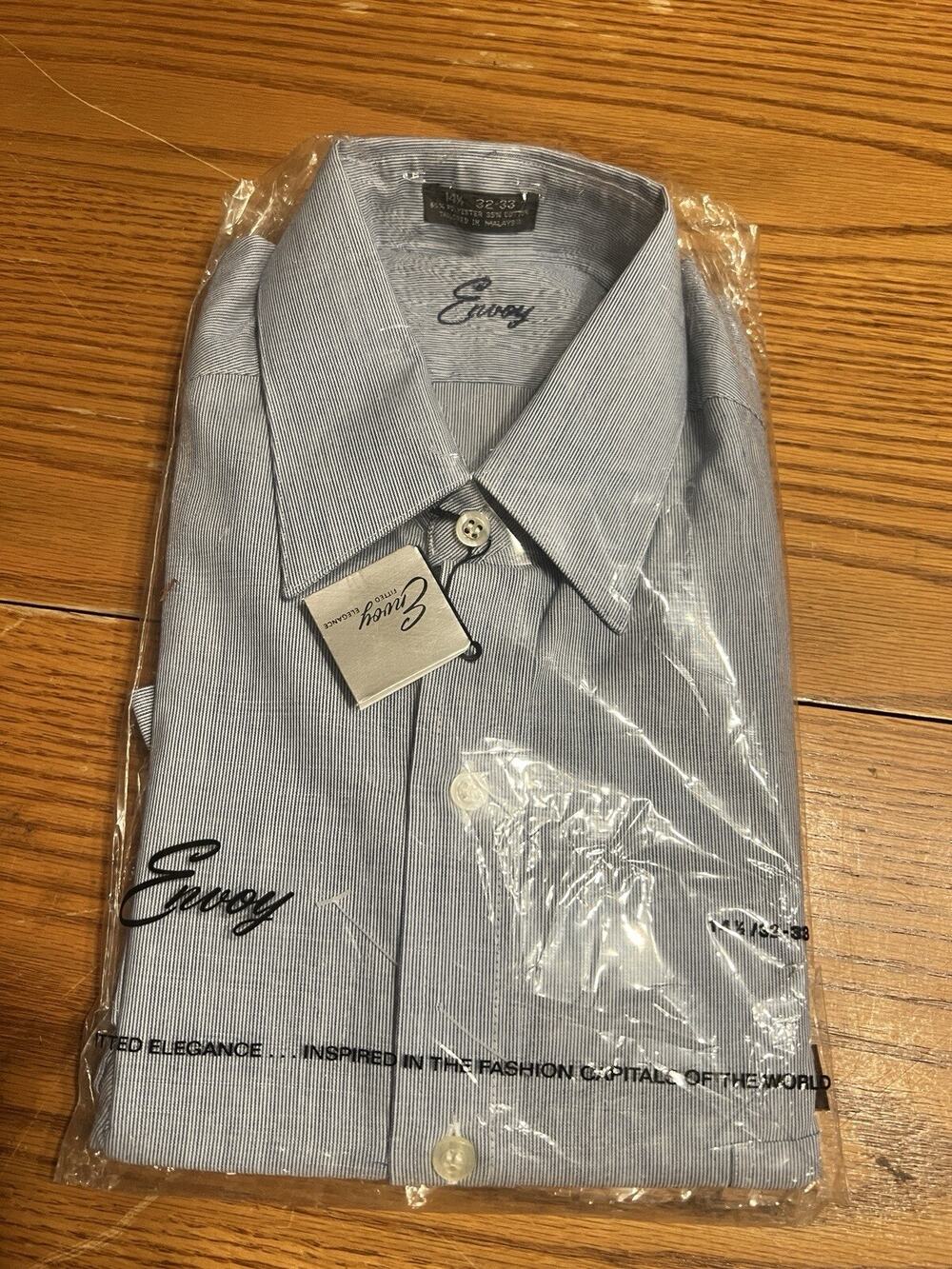Envoy Elegance Dress Shirt Men’s 14.5 32/33 Medium Button Up NWT